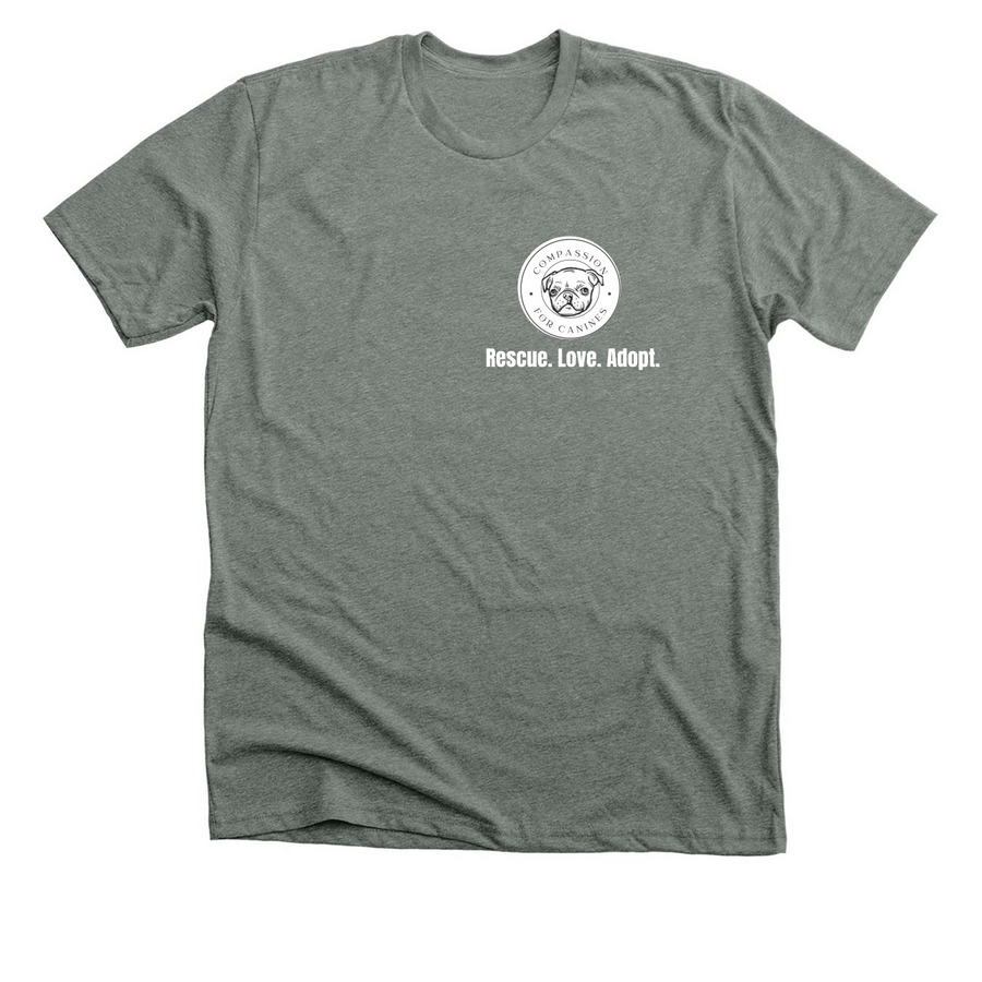 C4C pocket logo, a Deep Heather Premium Unisex Tee