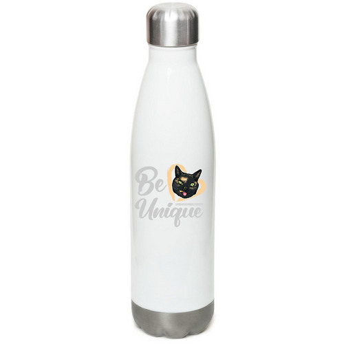 Miracles Happen, a White Stainless Steel Water Bottle