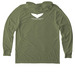 Sorry I'm late, I stopped to watch a whale, a Olive You Green Allmade Eco Triblend Hoodie Tee (back-view)