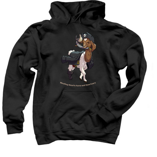 Pirate Buttercup & Coco, a Black Pullover Hoodie
