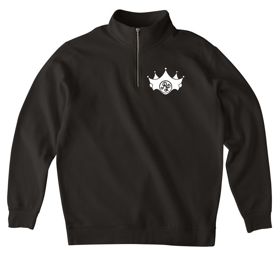 TRP Quarter Zip, a Black Midweight Quarter Zip Pullover