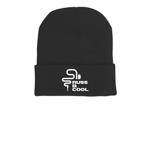 Russ B. Cool Beanies, a Black Printed Cuffed Beanie