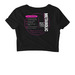 Fitted cropped tee, a Black Women's Fitted Cropped Tee (back-view)
