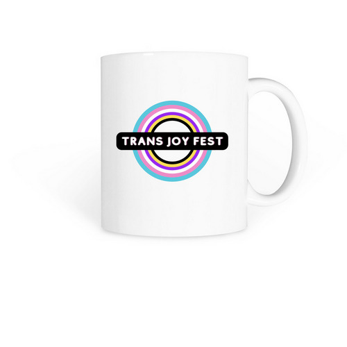 TRANS JOY FEST COFFEE MUGS, a White Coffee Mug