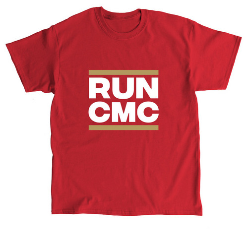 RUN CMC (GOLD), a Red Classic Unisex Tee
