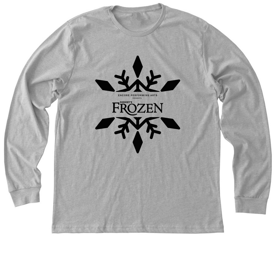 Disney's Frozen - Snowflake - Black Font, a Athletic Heather Premium Long Sleeve Tee