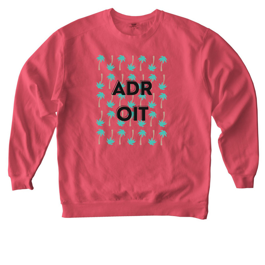 Palms of Adroit, a Watermelon Comfort Colors Crewneck Sweatshirt