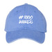 #1000 Words Blue Hat, a Periwinkle Printed Pigment Dye Baseball Cap