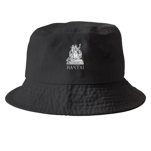 St. Theresa Church Farewell Black Hat, Basta, a Black Printed Bucket Hat