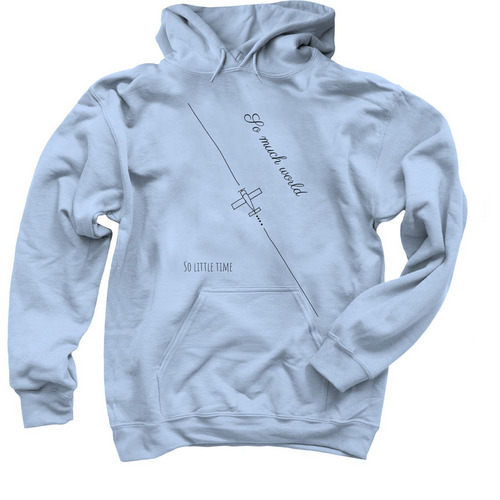 World, a Light Blue Pullover Hoodie