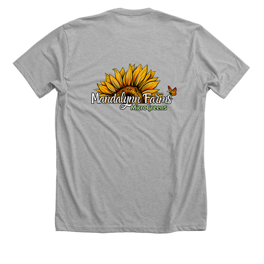 Mandalynn Farms Microgreens, a Athletic Heather Premium Unisex Tee (back-view)