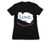 Love. (Blue) T-shirts, a Black Women's Slim Fit Tee