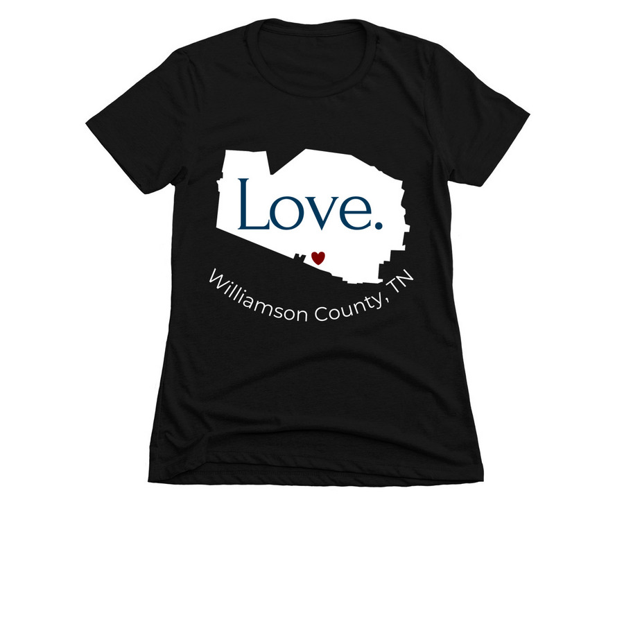 Love. (Blue) T-shirts, a Black Women's Slim Fit Tee