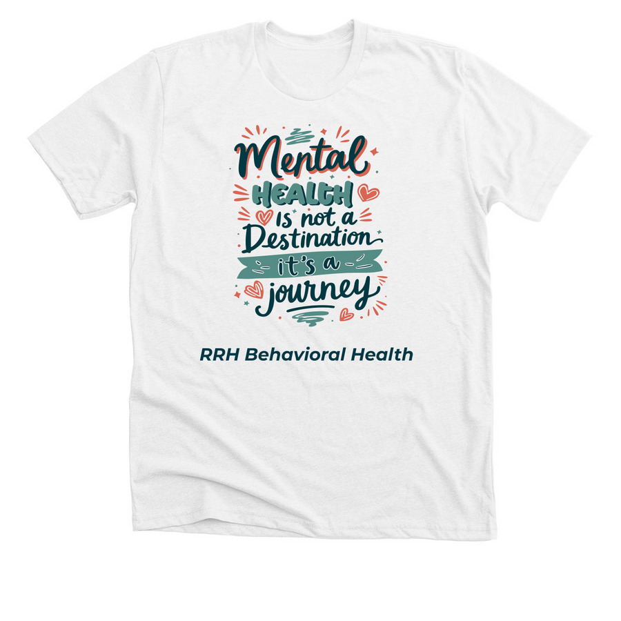 RRH Behavioral Health, a Solid White Blend Premium Unisex Tee