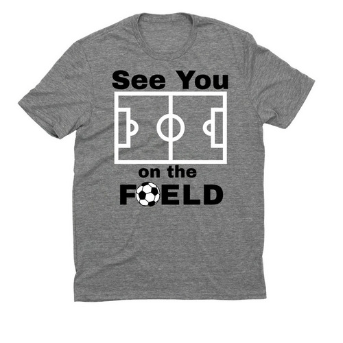 Soccer Field&nbsp;, a Aluminum Grey Allmade Eco Triblend Unisex Tee