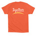 Aurora Heartfelt Coral Shirt, a Coral Premium Cotton Tee (back-view)