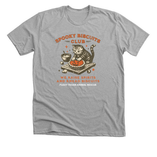 Join the Spooky Biscuits Club, a Athletic Heather Premium Unisex Tee