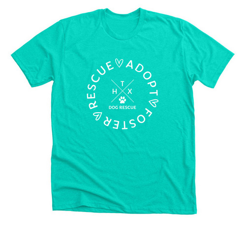 HTX Dog Rescue Fundraiser, a Heather Sea Green Premium Unisex Tee
