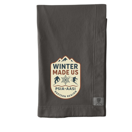 PSIA-AASI Eastern Region 2025 Design- blanket, a Pepper Comfort Colors Blanket