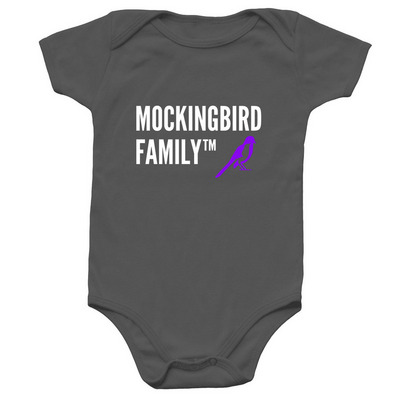 MOCKINGBIRD FAMILY? Baby Onesie, a Charcoal Infant Onesie