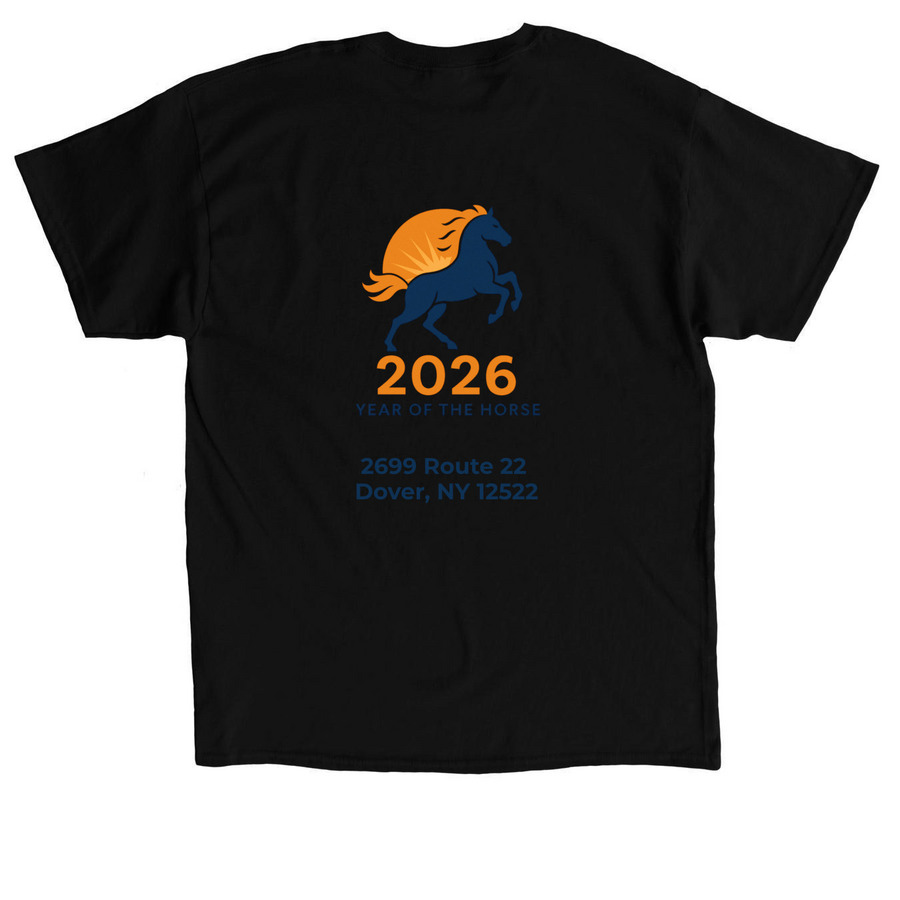Year of the Horse&nbsp;, a Black Classic Unisex Tee (back-view)