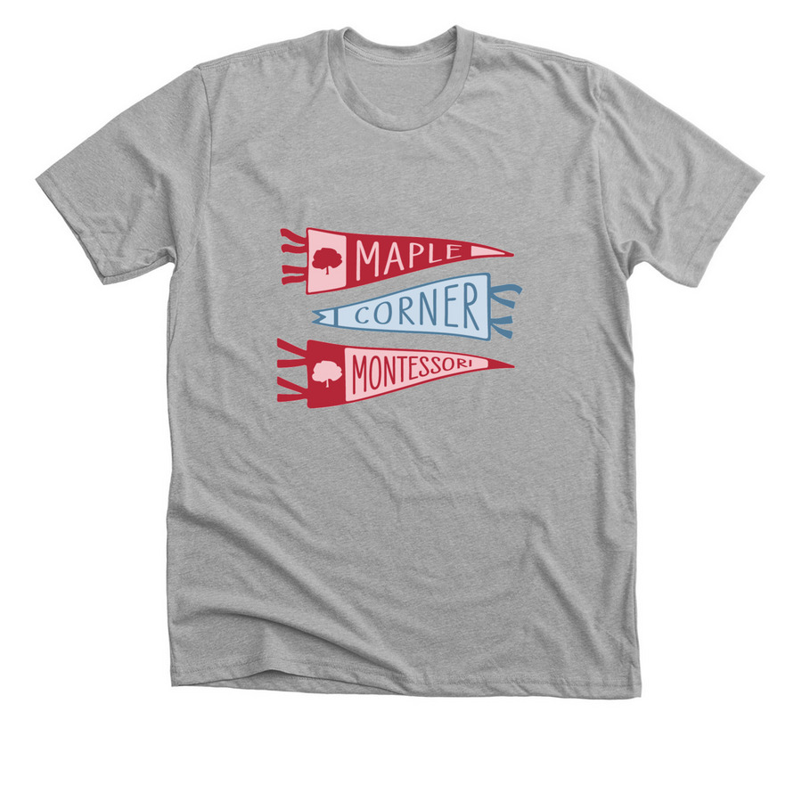 Colorful Flags Adult and Youth, a Athletic Heather Premium Unisex Tee