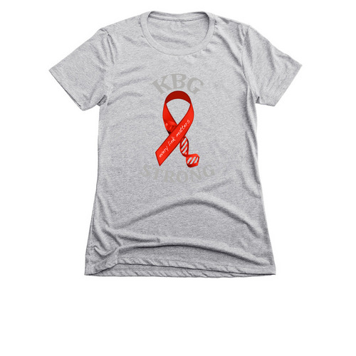 KBG Strong, a Dark Heather Grey Women's Slim Fit Tee