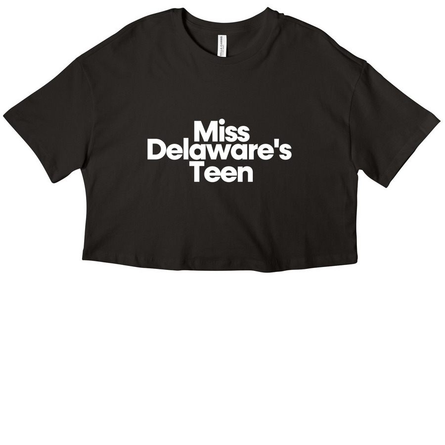 Miss DE's Teen Stacked, a Black Women?s Cropped Cotton Tee