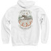 Live and Let Live Retreat, a White Pullover Hoodie (back-view)
