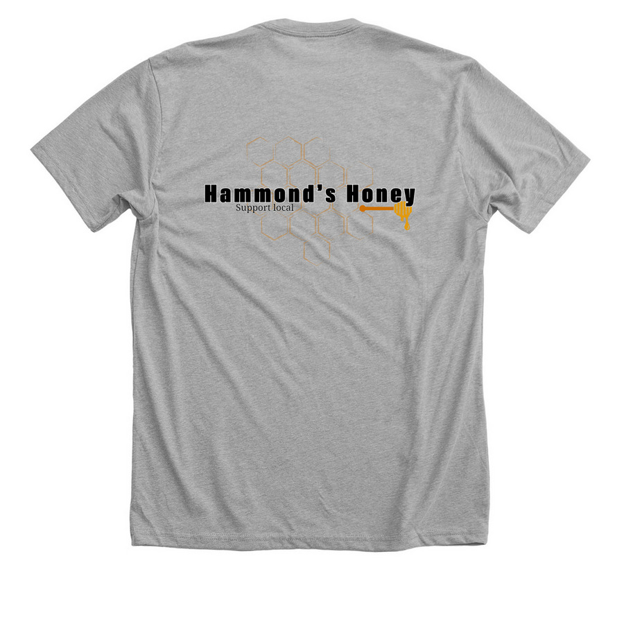 Hammond's Honey, a Athletic Heather Premium Unisex Tee (back-view)