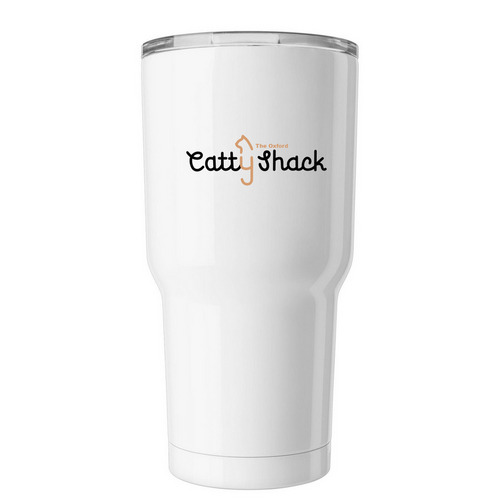 The Oxford Catty Shack Tumbler, a White Insulated Tumbler
