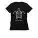 GBS|CIDP Foundation Tribal Turtle, a Black Women's Slim Fit Tee (back-view)