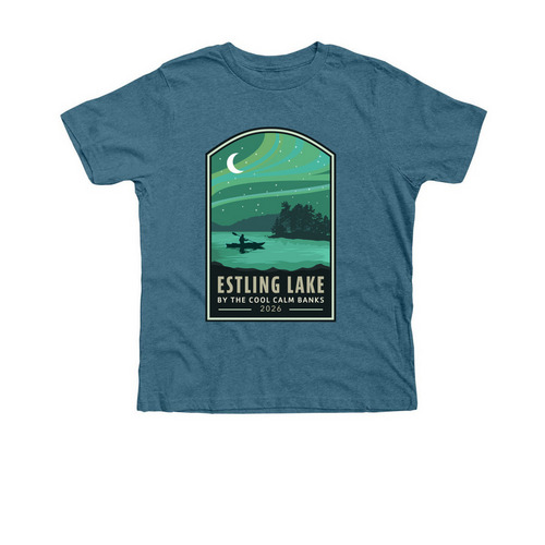 Logo Tee (Youth Unisex), a Heather Deep Teal Premium Youth Tee