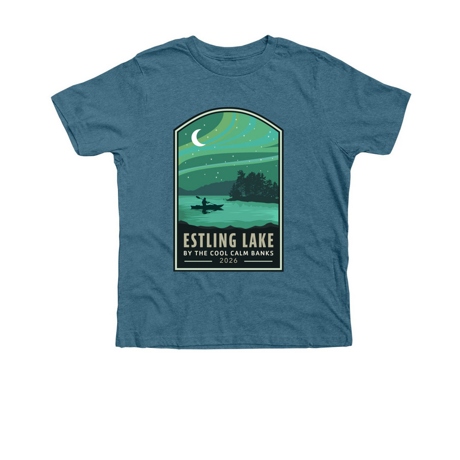 Logo Tee (Youth Unisex), a Heather Deep Teal Premium Youth Tee