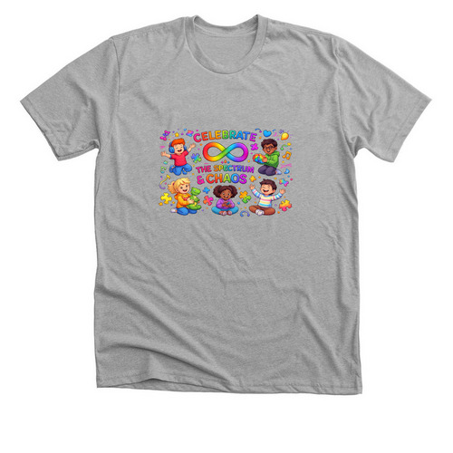 Spectrum and Chaos&nbsp;, a Athletic Heather Premium Unisex Tee