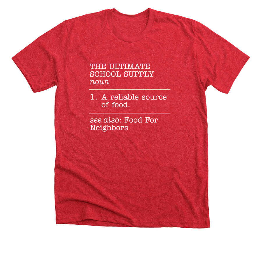 Back to School T-shirt&nbsp;, a Heather Red Premium Unisex Tee