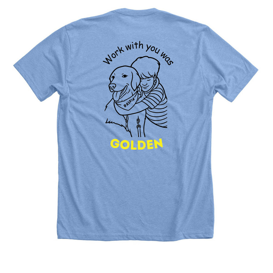 Hospital Dogs, a Heather Carolina Blue Premium Unisex Tee (back-view)
