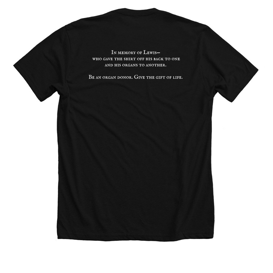 In Memory, a Solid Black Blend Premium Unisex Tee (back-view)