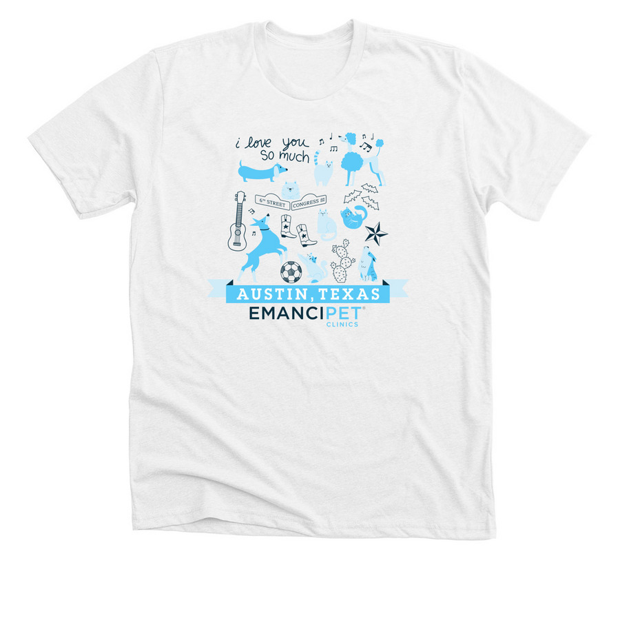 Austin Regional Shirt, a Solid White Blend Premium Unisex Tee