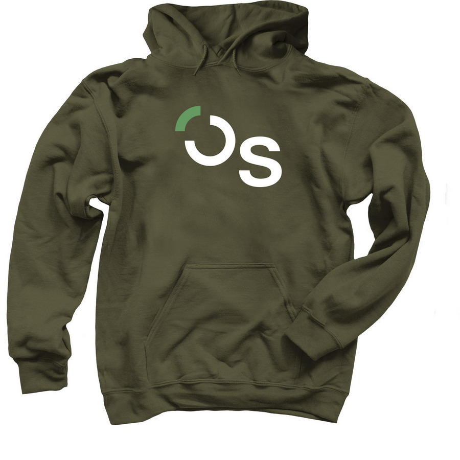 OS Classic Pullover Hoodie, a Military Green Pullover Hoodie