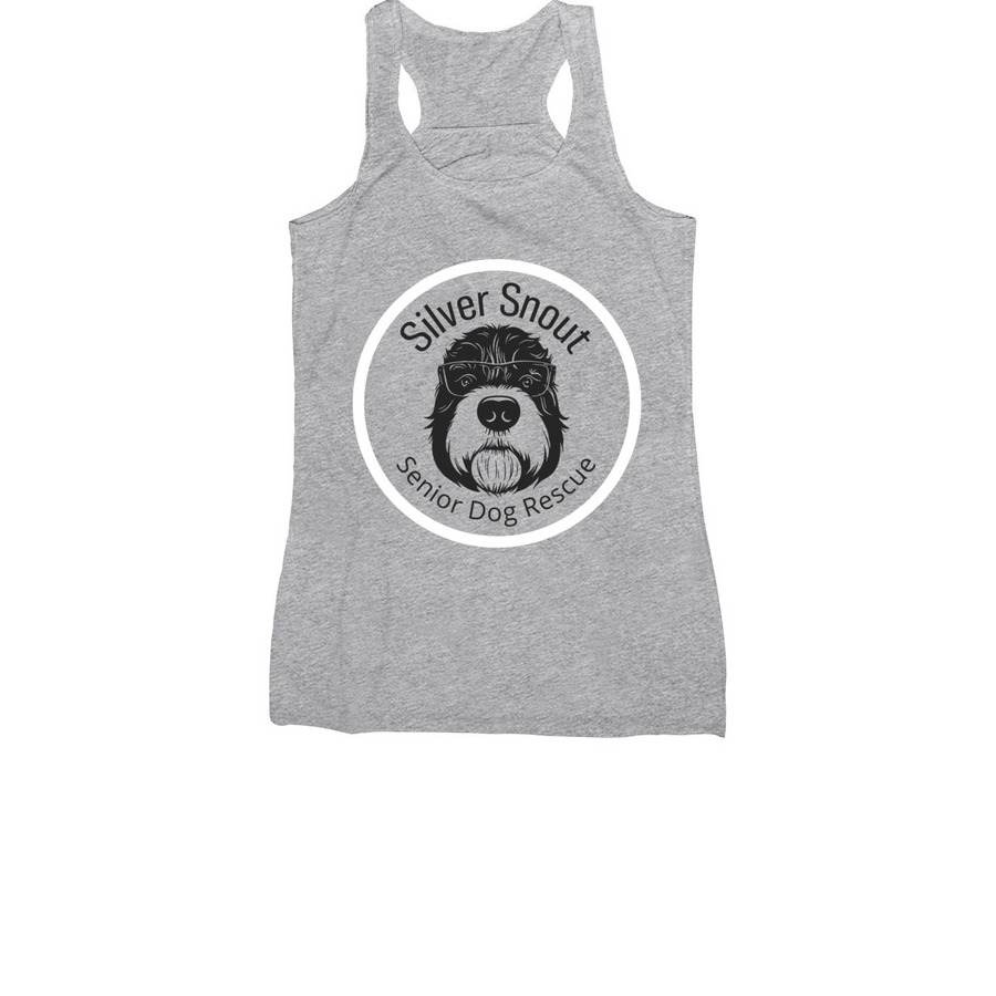 Silver Snout Senior Dog Rescue, a Athletic Heather Women's Racerback
