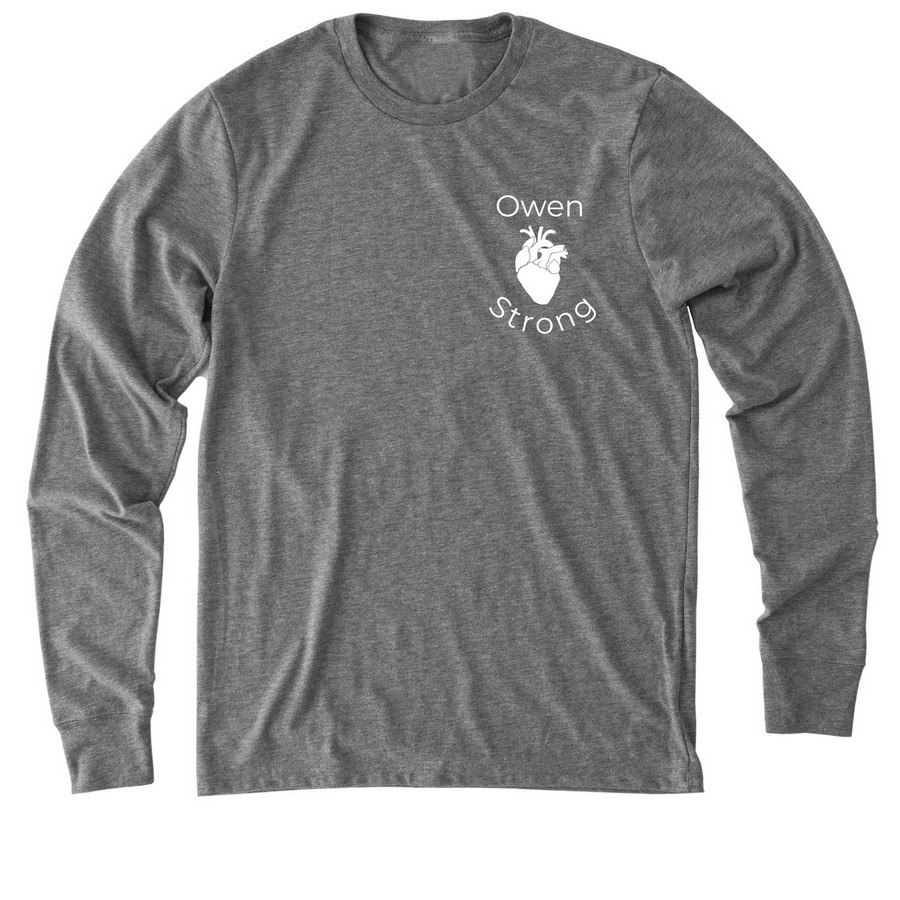 Owen Strong - no verse, a Aluminum Grey Allmade Eco Triblend Long Sleeve Tee