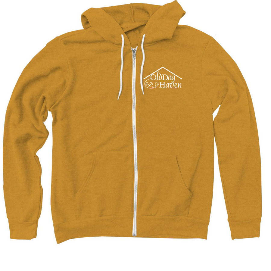 ODH Sweatshirt, a Heather Mustard Zip Up Hoodie