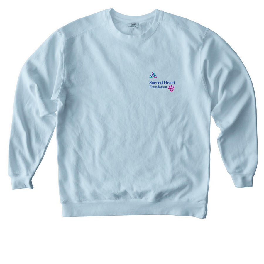 Stay Pawsitive, a Chambray Comfort Colors Crewneck Sweatshirt