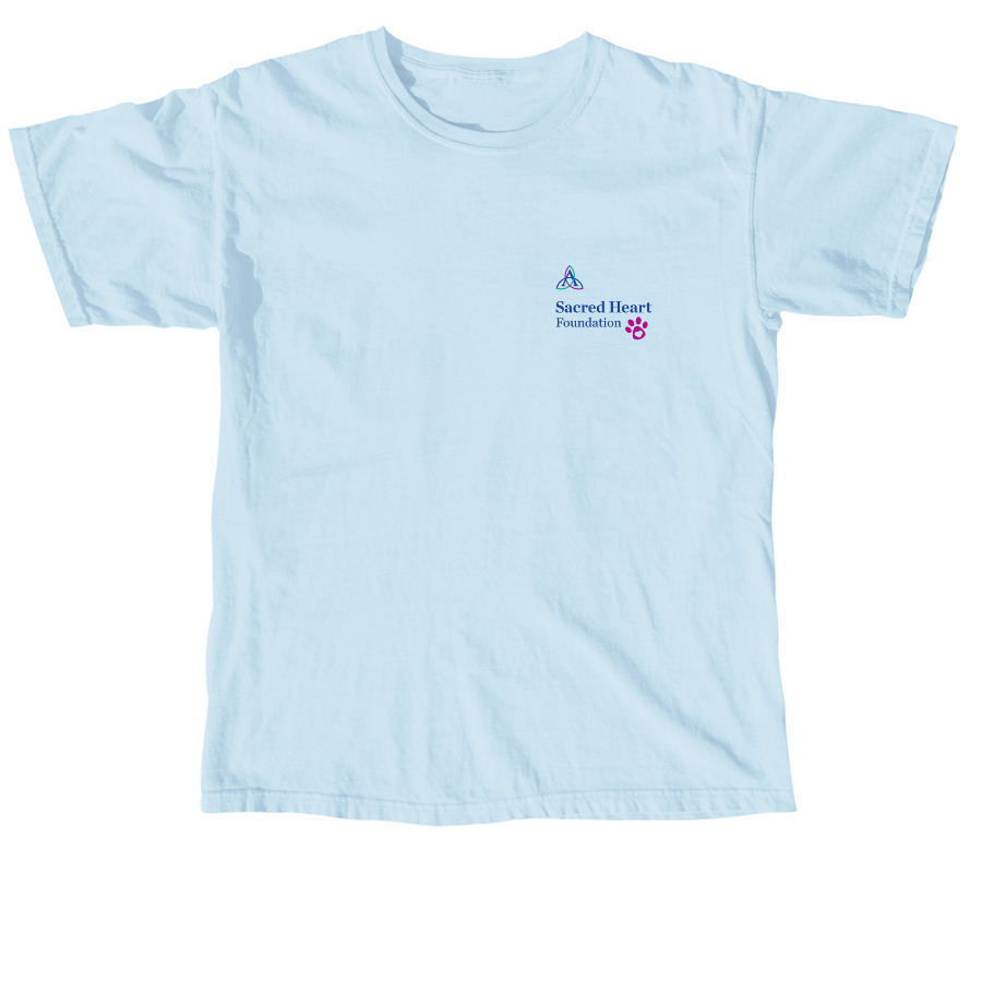 Stay Pawsitive, a Chambray Comfort Colors Unisex Tee
