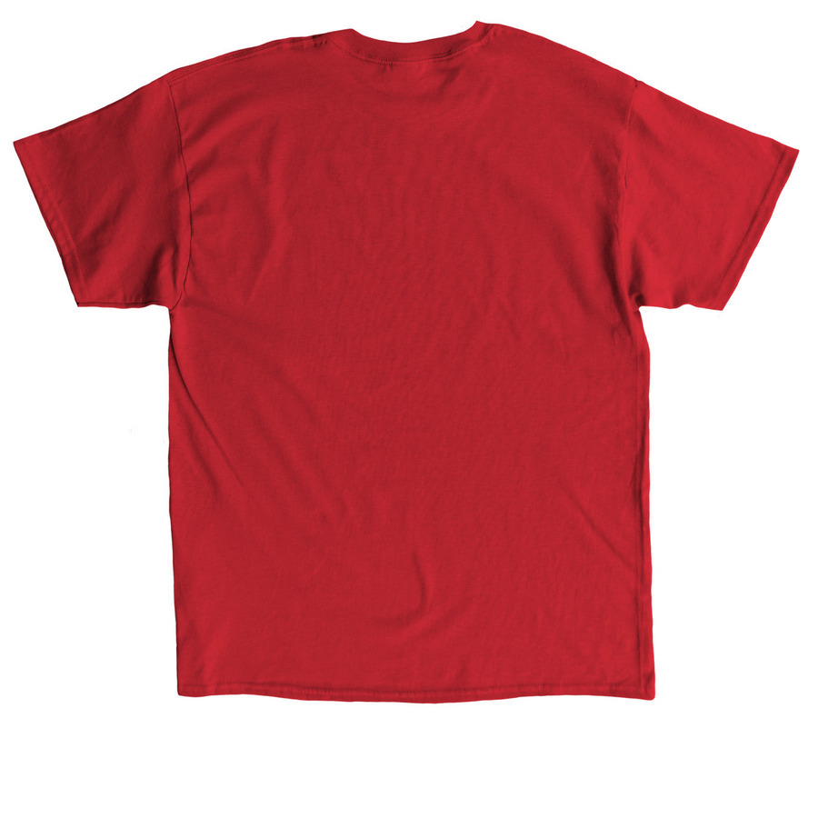 SmashFlake, a Red Classic Unisex Tee (back-view)