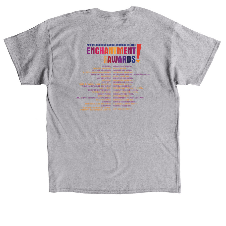 2026 Enchantment Awards: Logo Tee with Shows, a Sport Grey Classic Unisex Tee (back-view)