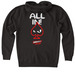 Absolute Nuts Spade, a Black Heavyweight Zip Up Hoodie (back-view)