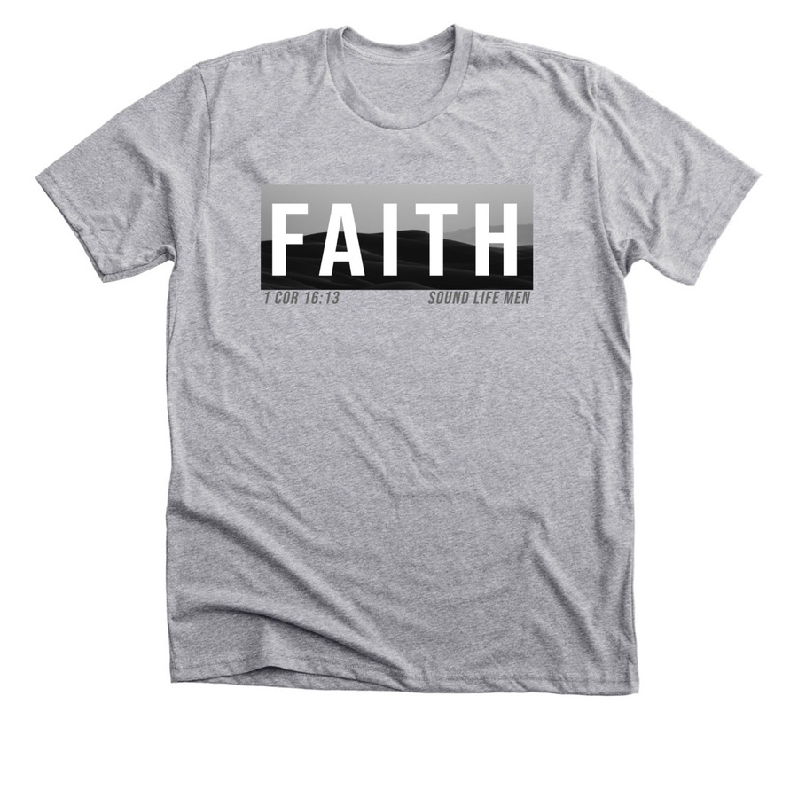 Men's Faith T-shirt, a Athletic Heather Premium Unisex Tee