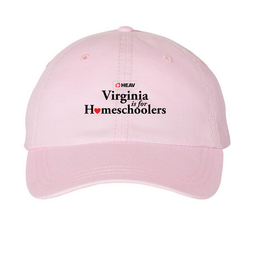 Virginia Is for Homeschoolers, a Pink Printed Pigment Dye Baseball Cap